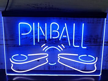 Pinball Machine Dual LED Neon Sign for Gaming and Fun Spaces