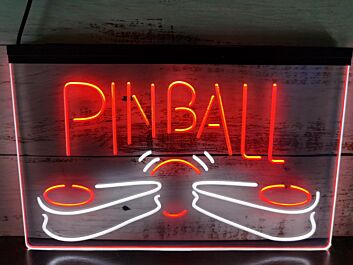 Pinball Machine Dual LED Neon Sign for Gaming and Fun Spaces