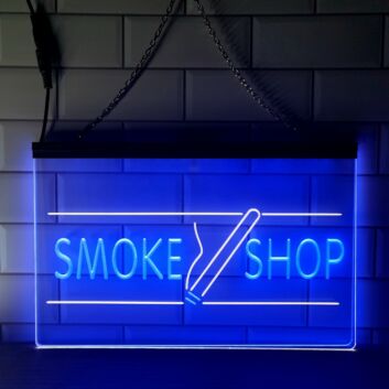 Smoke Shop Dual LED Neon Sign for Retail and Fun Spaces