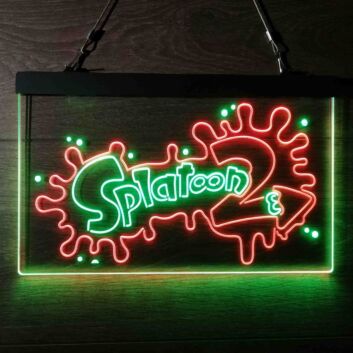 Splatoon 2 Dual LED Neon Sign for Gaming Fans