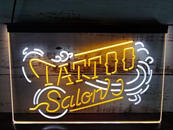 Tattoo Salon Indoor Dual LED Neon Sign for Tattoo Studios