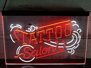 Tattoo Salon Indoor Dual LED Neon Sign for Tattoo Studios