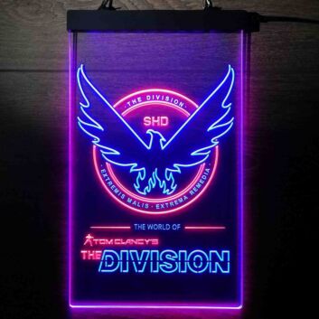 Tom Clancy's the Division Dual LED Neon Sign for Gaming Fans
