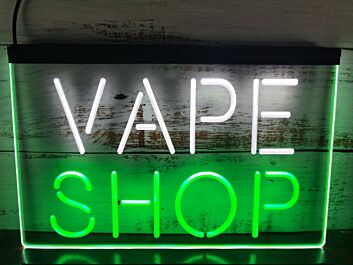 Vape Shop Dual LED Neon Sign for Retail Displays