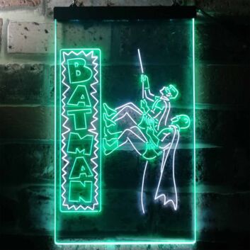 Batman and Robin Dual LED Neon Sign for Superhero Fans