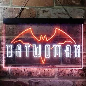 Batwoman Batman Dual LED Neon Sign for Superhero Fans