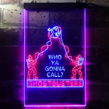 Ghostbusters Dual LED Neon Sign for Movie Fans
