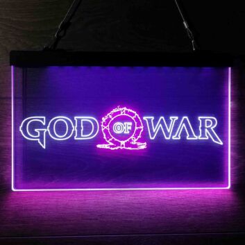 God of War Dual LED Neon Sign for Gaming Fans