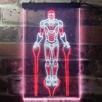 Iron Man Hero Dual LED Neon Sign for Superhero Fans