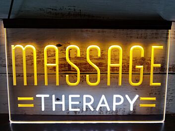 Massage Therapy Dual LED Neon Sign for Relaxation and Wellness Spaces