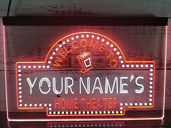 Personalized Home Theater Marquee Dual LED Neon Sign