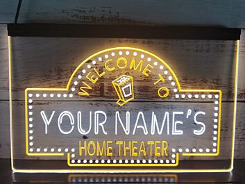 Personalized Home Theater Marquee Dual LED Neon Sign