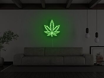 Pot Leaf Neon Sign for Cannabis Enthusiasts and Relaxing Spaces