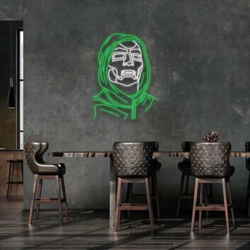 Doctor Doom Neon Sign for Comic Book Fans