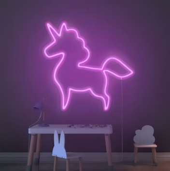 Unicorn head&#39; neon sign