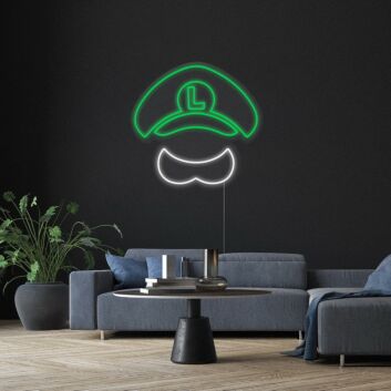 Luigi Neon Sign for Video Game Fans