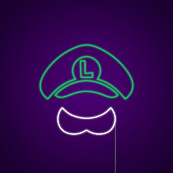 Luigi Neon Sign for Video Game Fans