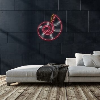 Snail Shell Neon Sign for Nature and Whimsical Decor
