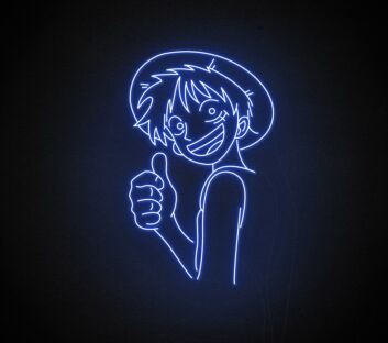 Luffy Neon Sign for Anime Fans