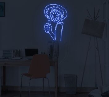 Luffy Neon Sign for Anime Fans