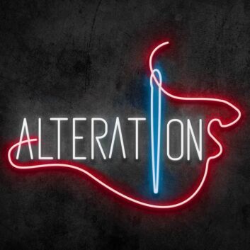 Alterations Neon Sign for Tailor and Clothing Shops