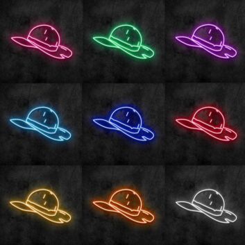Straw Hat Pirate Neon Sign for Anime Fans