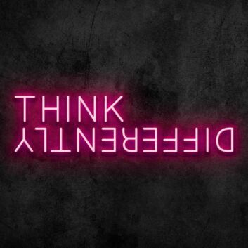 Think Differently Neon Sign for Inspirational and Creative Spaces