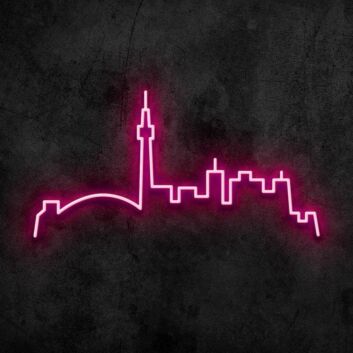 Toronto Skyline Neon Sign for City and Cultural Decor