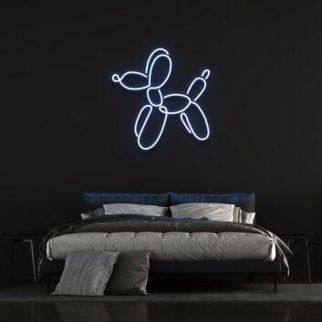 Dog Balloon Neon Sign for Fun and Whimsical Spaces
