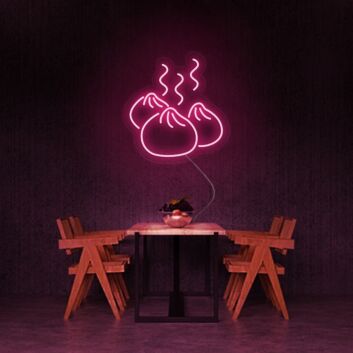 Dumpling Neon Sign for Food Lovers and Restaurants