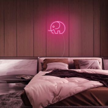 Mini Elephant Neon Sign for Cute and Whimsical Spaces