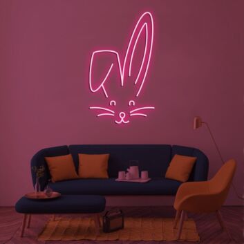 The Rabbit Neon Sign for Animal and Whimsical Decor