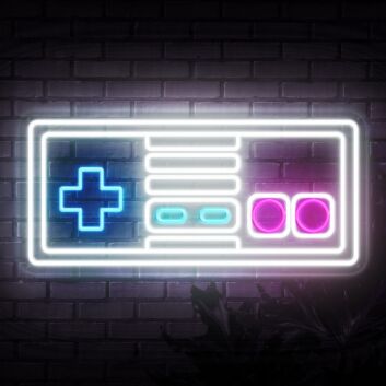 Nes Control Neon Sign for Retro Gaming Fans