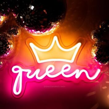 Queen Neon Sign for Empowering and Bold Spaces