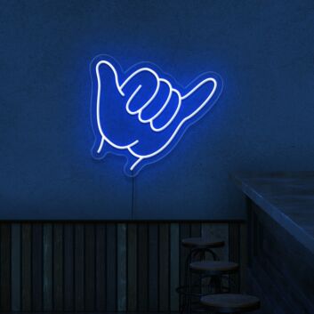 Shaka Neon Sign for Beach and Surfing Themes