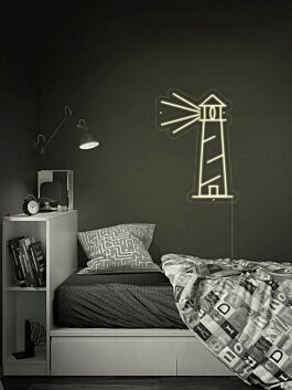 Lighthouse Neon Sign for Nautical and Coastal Decor