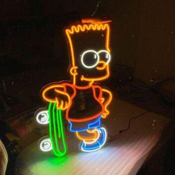 The Simpsons Bart Simpson Neon Sign for TV Show Fans