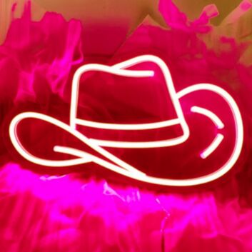 Cowboy Hat V1 Neon Sign for Western and Rustic Decor