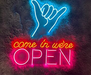 Come In We Are Open Neon Sign for Businesses and Shops