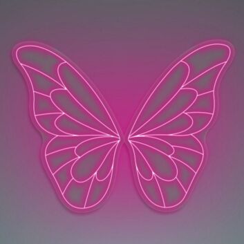 Pink Butterfly Wings LED Neon Sign