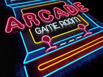 Arcade Game Room Neon Sign for Gaming and Fun Spaces