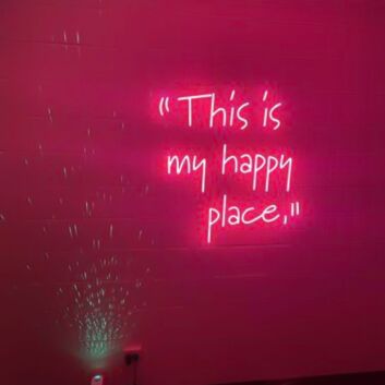 This Is My Happy Place Neon Sign for Cozy and Positive Spaces