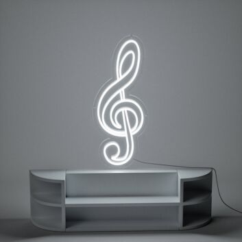 Treble Clef Note Neon Sign for Music Lovers