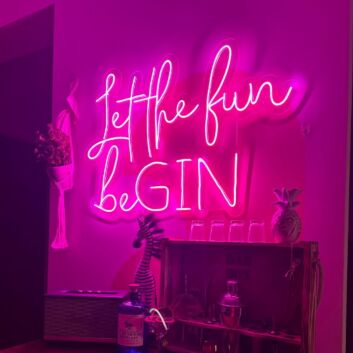 Let the Fun BeGIN Neon Sign for Fun and Social Spaces