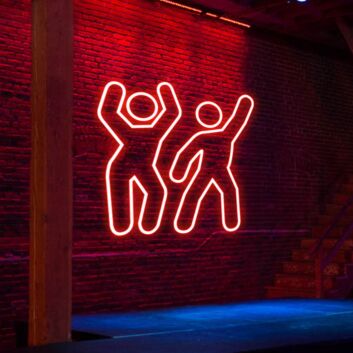 Dancing People Neon Sign for Party and Social Spaces