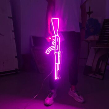&#39;GUN&#39; neon sign