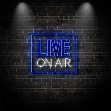 Live On Air Neon Sign for Studios and Broadcasting Spaces