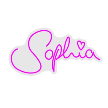 Sophia Name Neon Sign for Personalized and Whimsical Decor