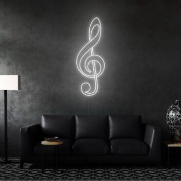 Treble Clef Neon Sign for Music Lovers