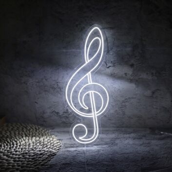 Treble Clef Neon Sign for Music Lovers